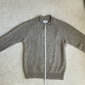 Wills men’s roll-neck sweater in oatmeal color - Size M